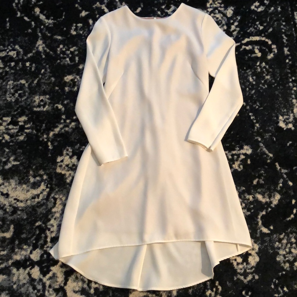 White Nha Khanh Hi Lo Dress w/Long Sleeves